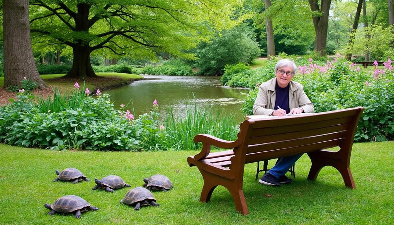 à branféré, evan de bretagne sensibilise et s'engage activement pour la protection des tortues lors de ses séances de dédicaces, alliant passion et conservation.