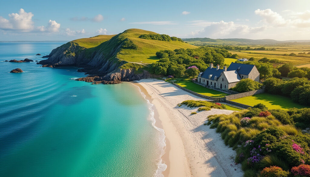 découvrez cette île bretonne unique de 6 hectares à vendre, offrant 5 plages idylliques et 2 maisons confortables, au prix avantageux d’un bel appartement. un cadre exceptionnel pour un investissement rare.